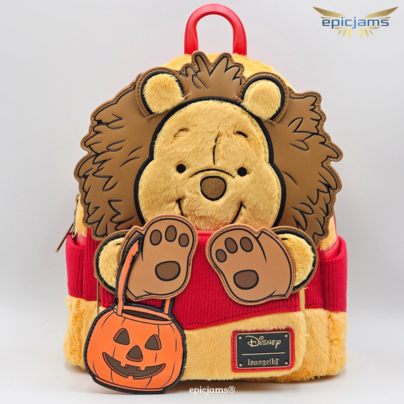 Loungefly Disney Winnie the Pooh Faux Fur Lion Halloween Costume Mini Backpack - Picture 1 of 5